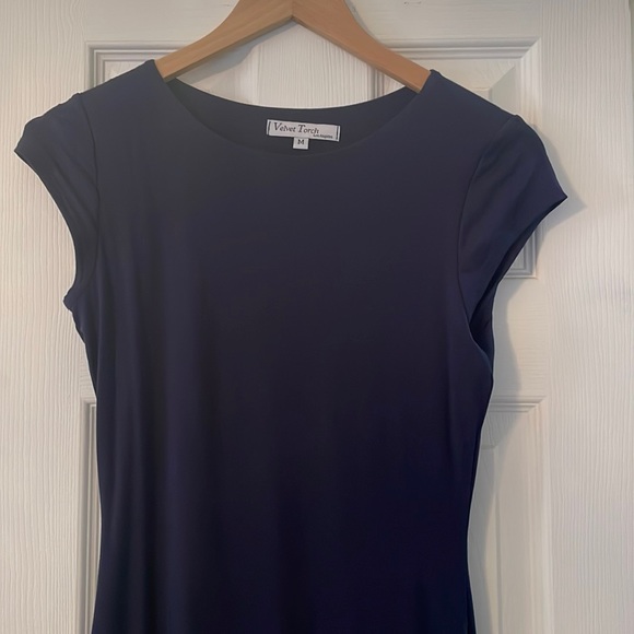 Middi navy blue dress - Picture 1 of 2
